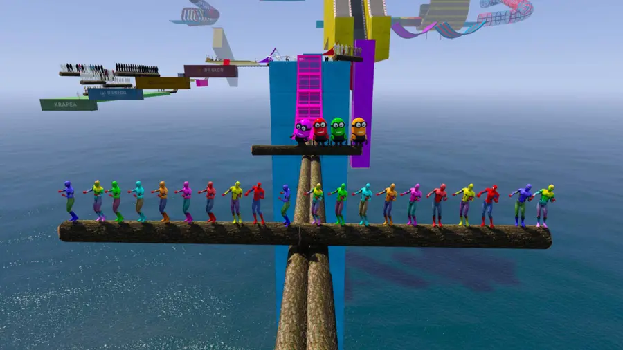 GTA 5 Mega Ramp Spiderman World Map + 150 Peds/Characters