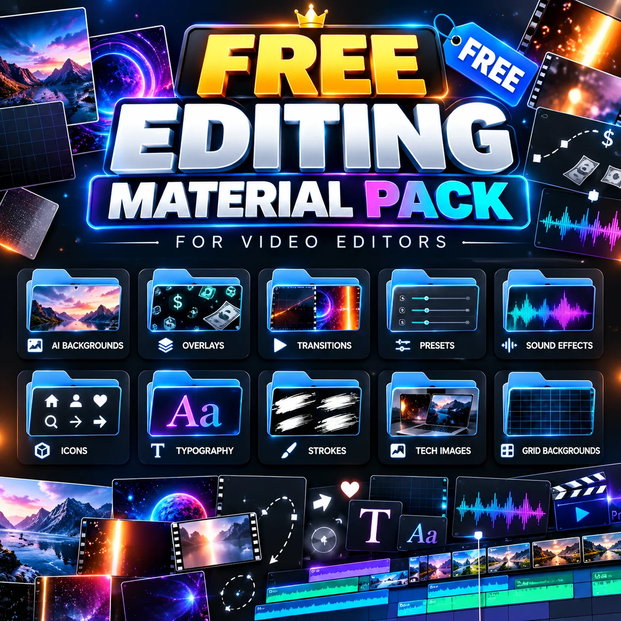 Free Editing Material Pack Bundle